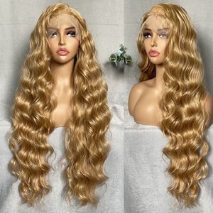 Perruque synthétique à dentelle frontale Starhair, 32 pouces de long, 13x6, ondulée, pré-épilée avec des <span class=keywords><strong>cheveux</strong></span> de bébé, sans colle, dentelle suisse résistante à la chaleur - Product Image 3