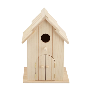 Nichoir en bois massif JX pour l'extérieur, résistant au vent et à la pluie, de haute qualité, à peindre soi-même, beau et pratique - Product Image 1