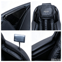 Fauteuil de massage complet de luxe en cuir, électrique, avec pétrissage, vibrations, chaleur et airbag, le plus vendu
