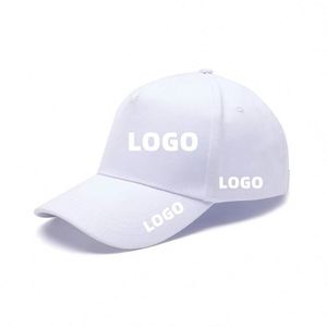 Gorras de Béisbol Personalizadas de 5 Paneles con Bordado 3D, Color Negro Liso, para Hombre y Mujer, Gorras con Visera Curva y Cierre a Presión - Product Image 1