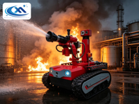 Robot de lutte contre les incendies industriel pour environnements dangereux |   41 Climb |   Obstacle de 320 mm |   Refroidissement par pulvérisation automatique