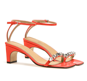 2020 Le ultime Donne di <span class=keywords><strong>Tacco</strong></span> <span class=keywords><strong>Basso</strong></span> Punta Quadrata di Strass di Cristallo Fibbia <span class=keywords><strong>Sandali</strong></span> Cinghia - Product Image 4