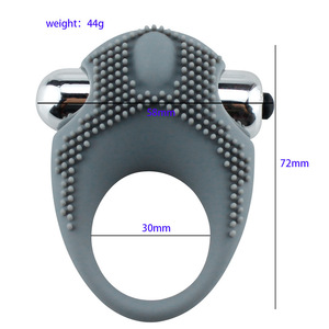 Anel Vibratório de Silicone Premium Recarregável para Pênis, Brinquedos Adultos para Homens com Configurações de Vibração Intensa - Product Image 3
