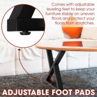 Pieds de chaise en acier allié robuste, design moderne en Z de 16 pouces, base de banc robuste pour table basse et projets de bricolage