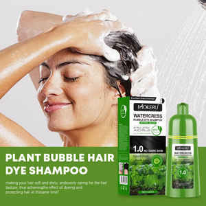 MOKERU Shampooing Colorant Naturel aux Herbes, Teinture Capillaire Noire au Cresson, Shampooing Colorant Permanent <span class=keywords><strong>pour</strong></span> Femmes et Hommes - Product Image 4