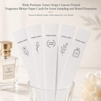 Bandes olfactives personnalisées avec logo imprimé, cartes testeurs de parfum pour l'échantillonnage de senteurs sur comptoirs de beauté