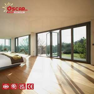 Puertas Plegables de Aluminio de Triple Cristal de Calidad <span class=keywords><strong>para</strong></span> Patio y <span class=keywords><strong>Terraza</strong></span>, Puerta Plegable Exterior Económica - Product Image 1