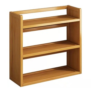Modern Minimalist Bamboo Bookshelf 3 Tier Standing Storage Rack For Living Room <b>Desktop</b> Organizing <b>Shelf</b> - Product Image 5
