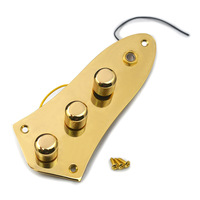 Plaque de protection de circuit pour guitare basse électrique, en métal, avec bouton de volume triangulaire en fer