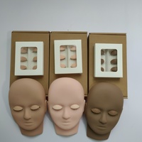 Tête Mannequin Humain Concept pour Extension de Cils, Matériau Caoutchouc Souple PVC Liquide, Idéale pour la Pratique des Techniques d'Extension de Cils