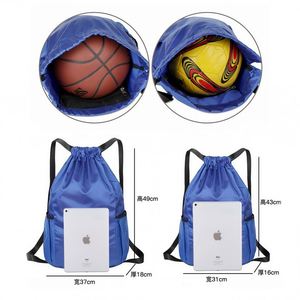 Sac de sport en polyester personnalisé pour football et basketball, grande capacité, haute qualité, promotionnel, avec cordon de serrage réglable pour activités de plein air - Product Image 6