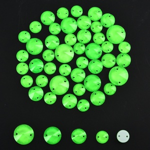 Strass à coudre OLeeya de qualité supérieure, cristaux ronds Rivoli, couleurs néon fluorescentes, tailles assorties, strass à coudre pour robe - Product Image 3
