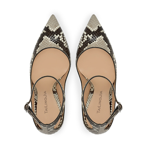 <span class=keywords><strong>Tacchi</strong></span> Alti da Donna con Stampa Serpente, Punta Affusolata, Tacco <span class=keywords><strong>a</strong></span> <span class=keywords><strong>Spillo</strong></span> e Cinturino alla Caviglia, Taglie Grandi - Product Image 4