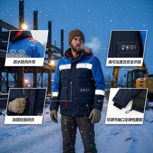 Conjunto de Ropa de Trabajo Protectora Xinke de Poliéster Ignífugo y Antiestático para Fábrica y Taller, Ropa de Seguridad - Product Image 4