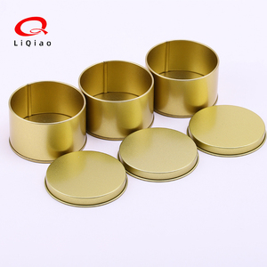 Wholesale Small Round Gold Tinplate Metal Cosmetic Candle Portable Wedding Gift Cream Chocolate Candy Cake Tea Packaging Tin Box