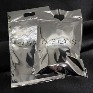 Custom LOGO Premium Silver Mailer Bag with Handle & Aluminum Mailing Pouches - Sturdy Shipping Envelopes for E-commerce - Product Image 6