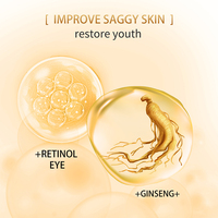 Crème pour les yeux cosmétique anti-rides, anti-âge, hydratante, sans paraben, bio, à l'acide hyaluronique, au rétinol et à l'extrait de ginseng