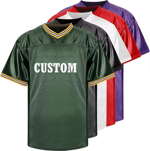 Maillot de football américain personnalisé, nouveau, populaire, cousu, broderie, sérigraphie, rétro, manches courtes, respirant - Product Image 2