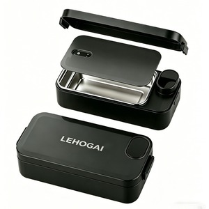 Nouvelle boîte à lunch électrique portable rechargeable par USB, <span class=keywords><strong>chauffe</strong></span>-<span class=keywords><strong>plat</strong></span> programmable en acier inoxydable, cuiseur à riz, réchauffeur <span class=keywords><strong>de</strong></span> nourriture isolé - Product Image 1