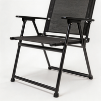 Chaise pliante de loisirs d'extérieur moderne de haute qualité, légère, multifonctionnelle, portable, imperméable, avec structure en fer et revêtement en tissu