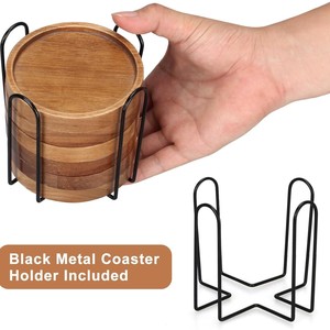 Posavasos sencillo de madera maciza para el hogar, tapete aislante del calor para mesa de salón y comedor, base para taza de té, para mesa - Product Image 2