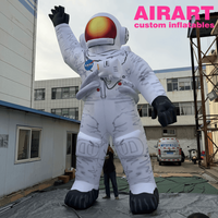 Grande décoration gonflable d'astronaute pour accessoires de scène, ballon d'astronaute imprimé DIY pour événements de festivals scientifiques