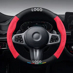 Turned Fur And Fine LeatherUniversal Hand-free Carbon Fiber Steering Wheel Cover With Grain Design Interior Accessories For Car