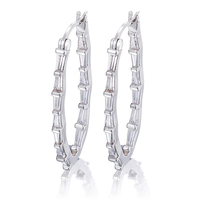 Boucles d'oreilles créoles en laiton plaqué or 18 carats personnalisables Bijoux personnalisés pour femmes pour cadeau