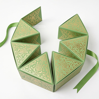 Recycelbare Muslimische Grüne Spezialbox Handgefertigtes Mini-Eid-Festival Sechseckiges Arabisches Süßigkeiten-Geschenkset Verpackung für Hochzeiten