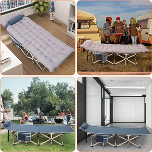 Cama Portátil <span class=keywords><strong>de</strong></span> Lujo Personalizada <span class=keywords><strong>de</strong></span> Alta Calidad para Exteriores, Cama <span class=keywords><strong>de</strong></span> Jardín, Cama Individual para Acampar con Colchón - Product Image 6