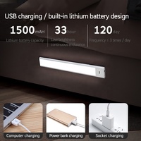 Éclairage LED Sans Fil pour Maison avec Détecteur de Mouvement, Rechargeable 5V, Idéal Cuisine, Bar en Aluminium, Armoire et Placard, Direction d'Abat-Jour