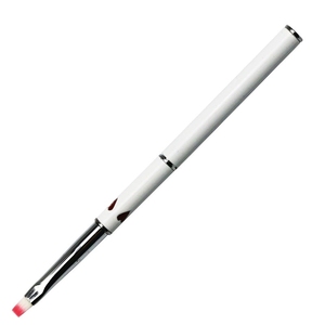 Pinceau de luxe pliable en nylon pour nail art, stylo plat à gel ondulé avec manche gravé pour la création de motifs floraux en gel UV - Product Image 5