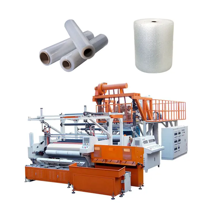 3 layer cast stretch film manufacturing machine pe pet stretch film production machine pvc film extruder