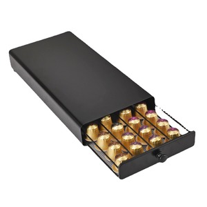 Caja de Almacenamiento de Cápsulas de Café de Hierro a Prueba de Polvo para 40 Cápsulas <span class=keywords><strong>Nespresso</strong></span>, Negra, Organizador de Cajones para el Hogar - Product Image 3