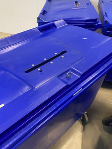 ขนาดที่กําหนดเองขยะถังขยะล้อขนาดใหญ่กลางแจ้งสามารถขยะถังขยะพร้อมฝาปิดล็อค - Product Image 5