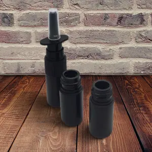 Tam siyah renk burun püskürtme şişesi kafa plastik taşınabilir 5ml renkli burun spreyi şişesi