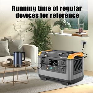 Estación de energía portátil UPS con batería de litio de 2400W y 2000Wh, paneles solares de 800W, carga rápida para puestos de mercado nocturno y vendedores ambulantes. - Product Image 5