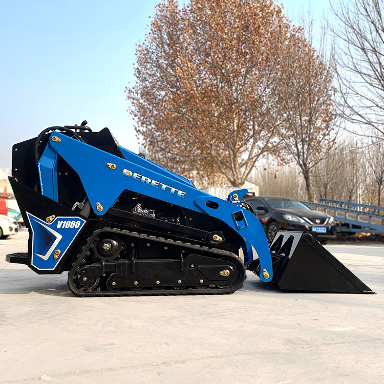 Side Loader Remote Forklift Side Loader V1000 Kubota diesel Mini Skid Steer Loader Bucket ...