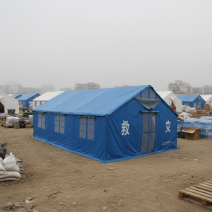 Carpa de Refugio Impermeable para 15 Personas, Azul, para Tres Estaciones, para Ayuda en Casos de Desastre, de Poliéster Oxford, de Instalación Rápida, 36 m² - Product Image 1