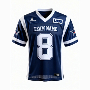Wholesale Personalize Embroidered Rugby Uniform Stitched Number American Retro Football Wear American Football Jersey Custom - Product Image 1
