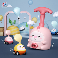 Chengji enfants jouet ballon pousser voiture dessin animé cochon forme éducatif lanceur inertiel aérodynamique enfants pompe à air véhicule jouet