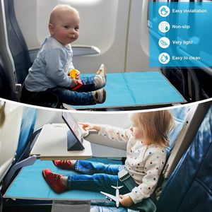 Tapis d'extension de siège de voyage portable pour bébé avec poches de rangement pour siège d'avion ou de voiture, noir, gris, bleu, capacité de charge 20 kg - Product Image 4