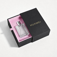 Boîte d'emballage de parfum en film compostable doux au toucher, boîte cadeau de luxe style tiroir, personnalisée avec intérieur doublé de papier pour marque haut de gamme
