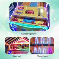 Machine de lancer de balles interactive parent-enfant, cible clown multi-niveaux à double points pour centre commercial, cinéma, centre de jeux