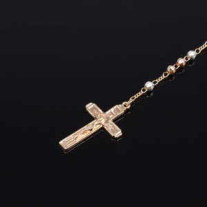 Beverly <span class=keywords><strong>Rosario</strong></span> Joyería religiosa <span class=keywords><strong>14K</strong></span> Chapado en <span class=keywords><strong>oro</strong></span> Virgen María 4m <span class=keywords><strong>Rosario</strong></span> Cruz Borlas Collar <span class=keywords><strong>para</strong></span> <span class=keywords><strong>mujer</strong></span> - Product Image 2