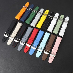 Bracelet de montre en silicone liquide courbé avec boucle à ardillon et breloque en caoutchouc, compatible avec les <span class=keywords><strong>montres</strong></span> co-marquées Planet – Offre spéciale - Product Image 2