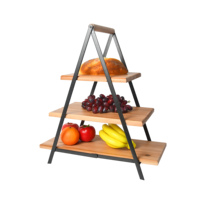 Support à gâteau rustique en bois et supports de présentation pour gâteau et cupcakes, ensemble combiné