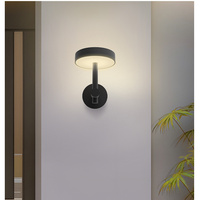 Lampe murale solaire LED, veilleuse de jardin, sécurité, alliage d'aluminium, taille 200x240x350mm, IP65, étanche, alimentation électrique 10W AC