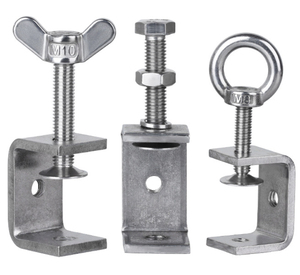 Stainless Steel Suspension <strong>Clamp</strong> <strong>C</strong> Shape Wide Jaw Metric Adjustable for Woodworking Welding Building Household Mount - Product Image 1