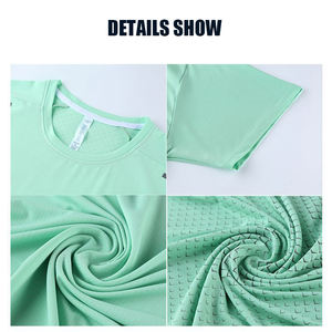 Maglietta da corsa rapida in poliestere <span class=keywords><strong>traspirante</strong></span> estiva personalizzata per uomo Fitness sport da ginnastica sportivo da uomo T-Shirt - Product Image 6